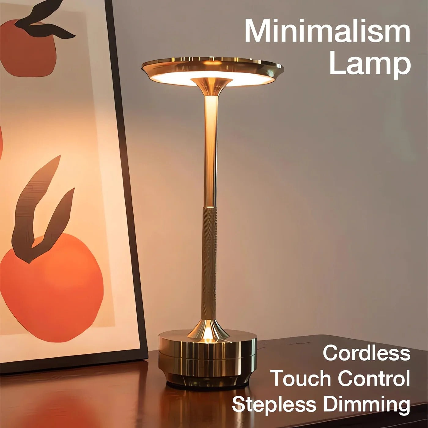 Cordless Table Lamp with Touch Control & Modern Nordic...