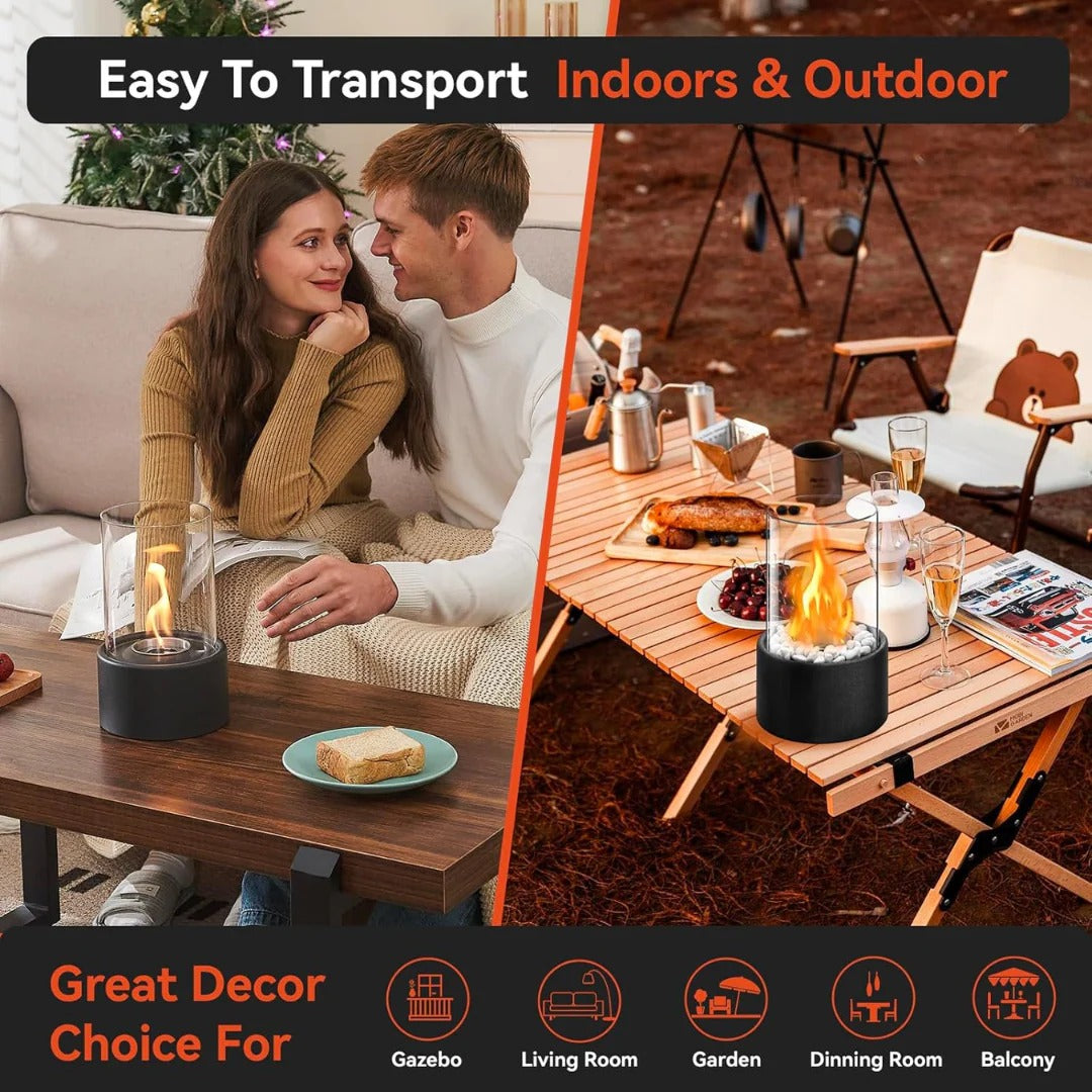 Portable Glass Tabletop Fireplace