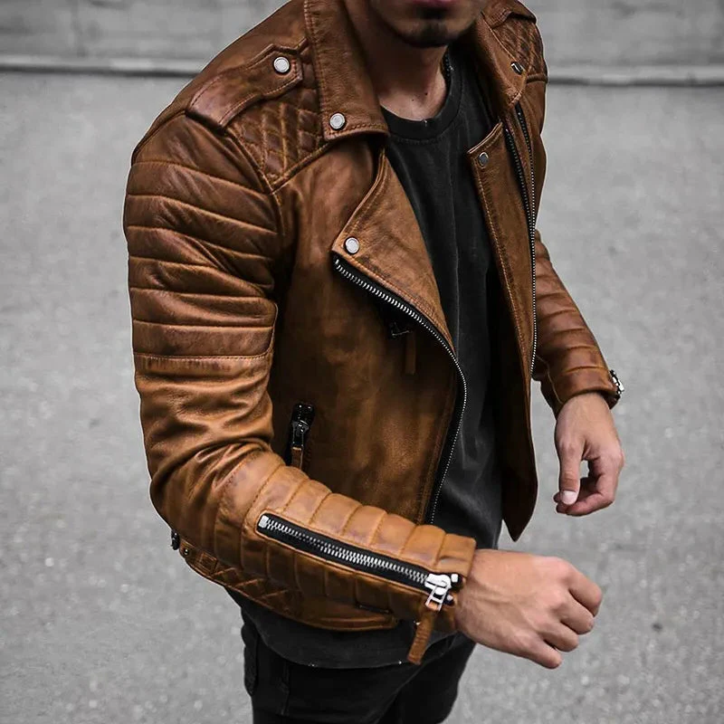 , Durable and Stylish Men's Leather Jacket
