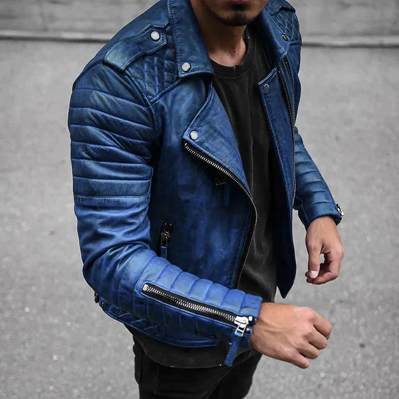 , Durable and Stylish Men's Leather Jacket