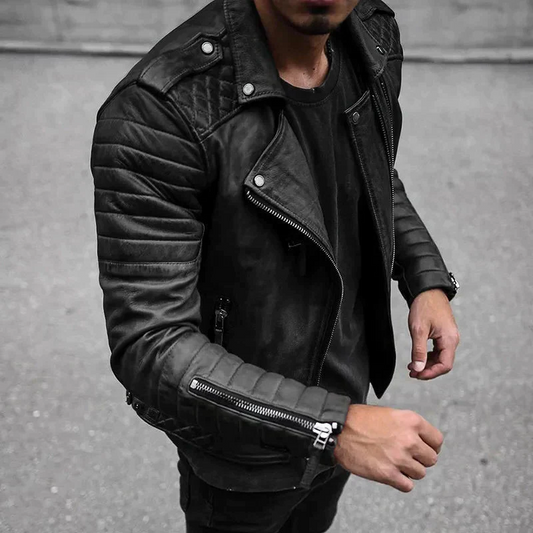 , Durable and Stylish Men's Leather Jacket