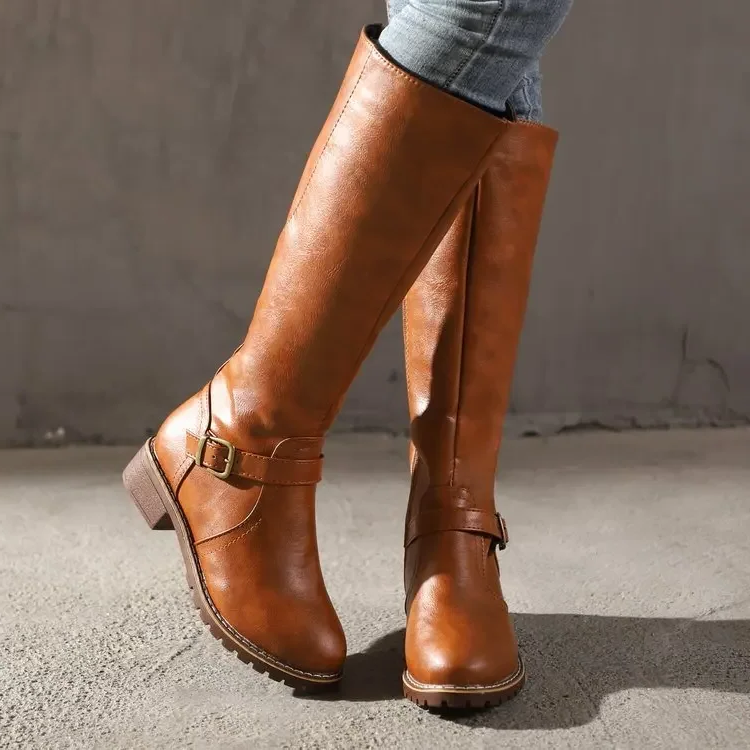 Elegant Leather Boots – Trendy Women's Boots for Every...