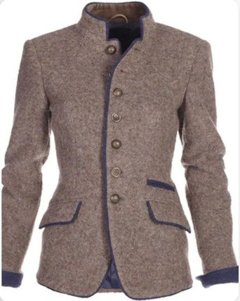 Elegant Solid Color Women's Jacket