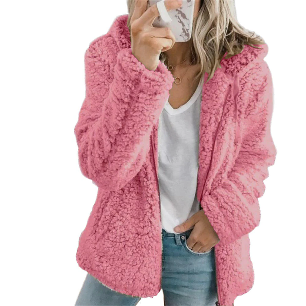 Elegant Bear Teddy Fur Coat: Soft Fleece Coat with...