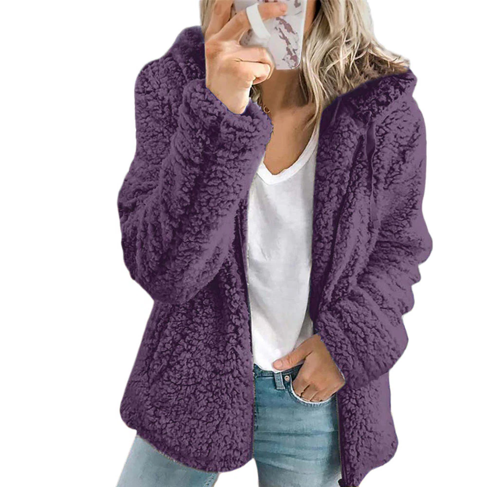 Elegant Bear Teddy Fur Coat: Soft Fleece Coat with...