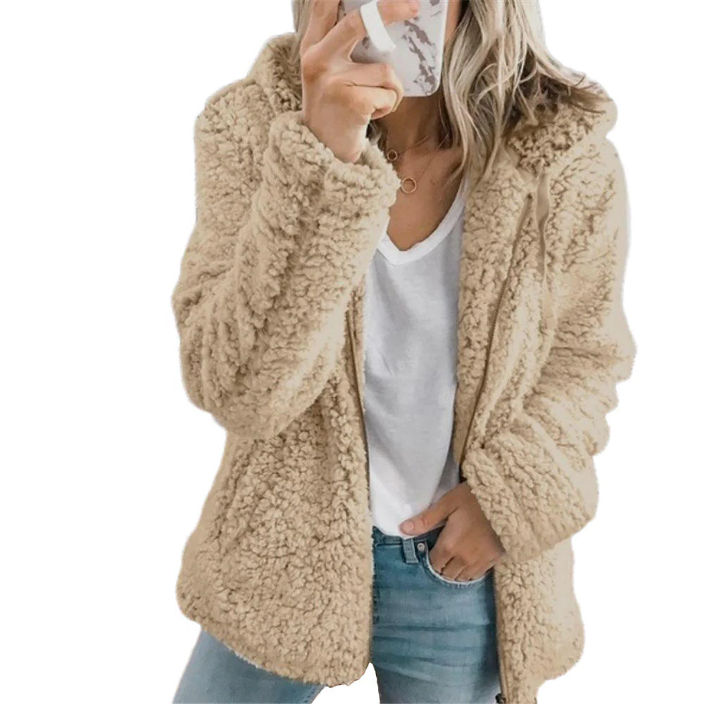 Elegant Bear Teddy Fur Coat: Soft Fleece Coat with...