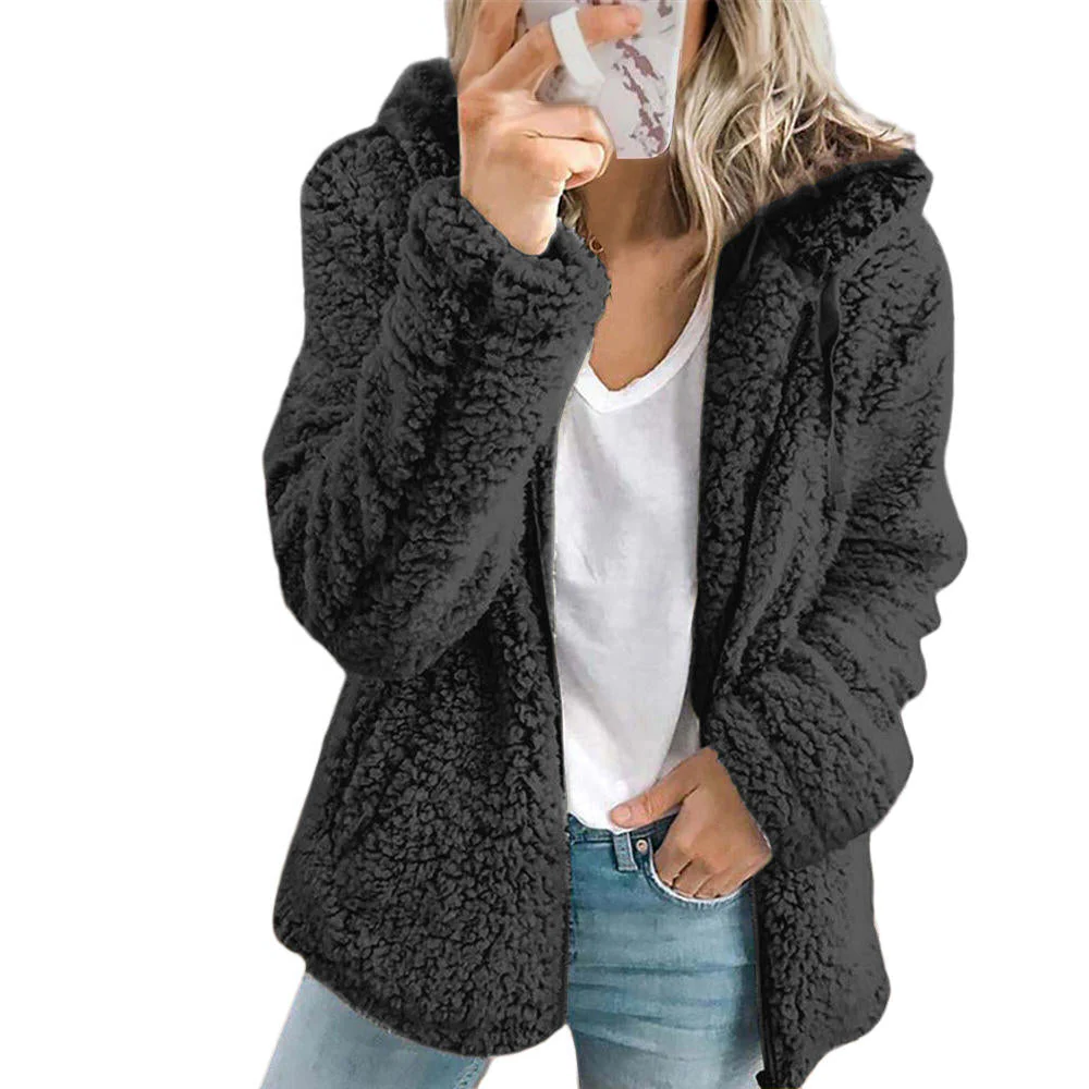 Elegant Bear Teddy Fur Coat: Soft Fleece Coat with...