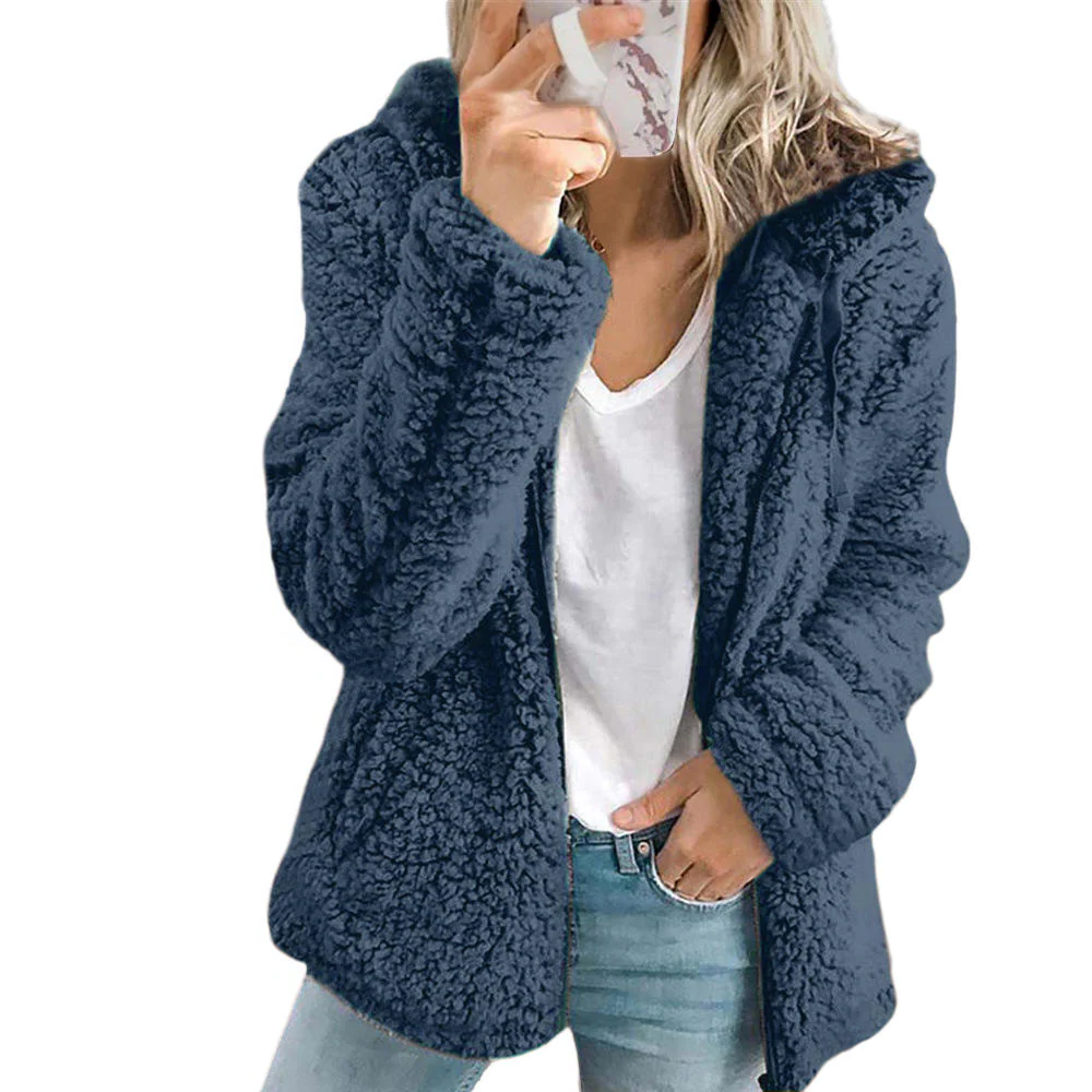 Elegant Bear Teddy Fur Coat: Soft Fleece Coat with...