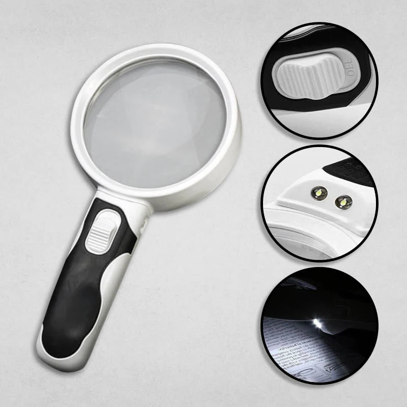 LED Lighted Magnifying Glass – Handheld Reading...