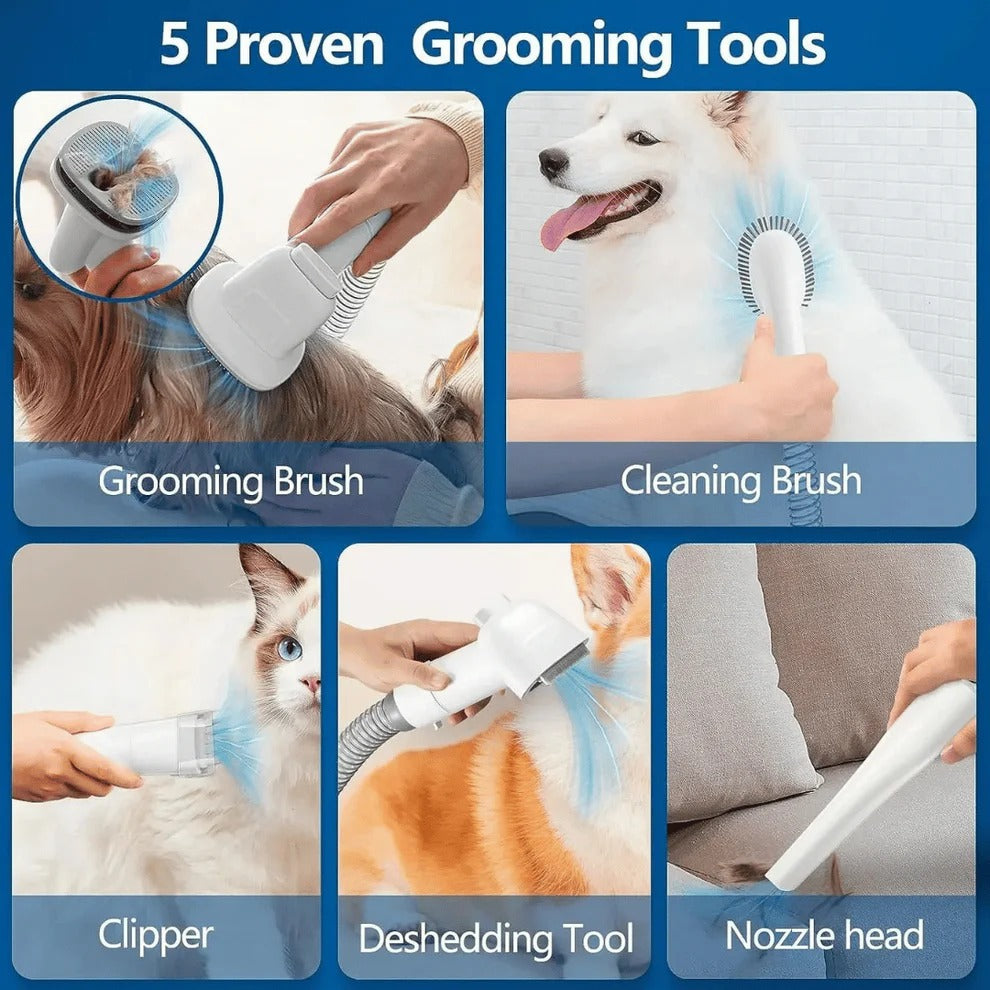 Low-Noise Dog Grooming Vacuum with Full Pet Hair...