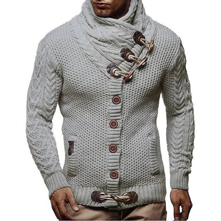 Knitted Sweater with Toggle Closure