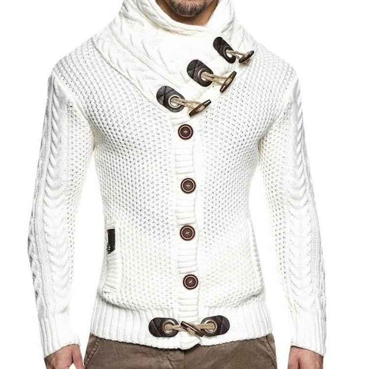 Knitted Sweater with Toggle Closure