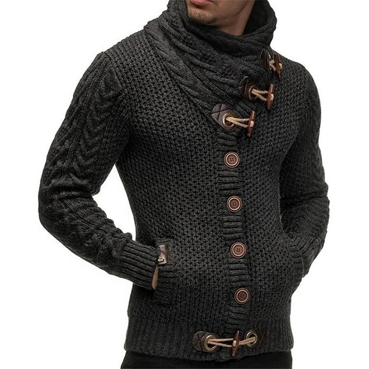 Knitted Sweater with Toggle Closure