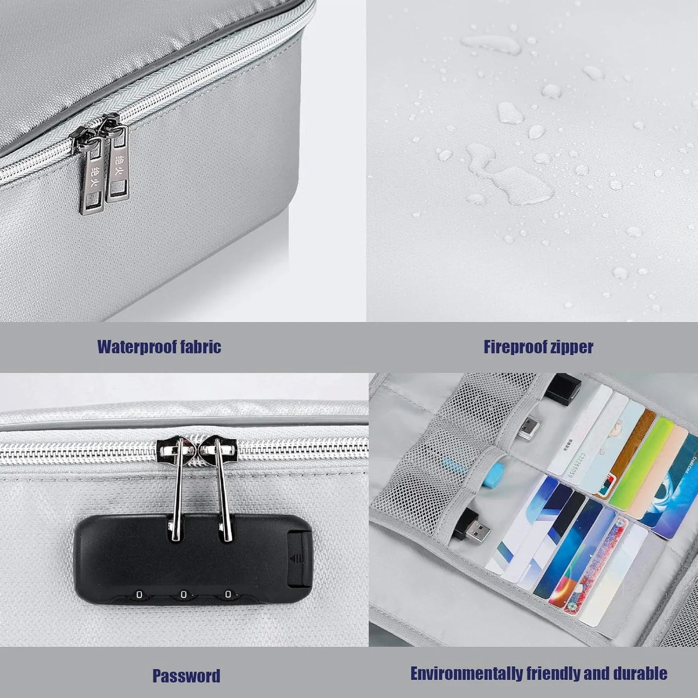Document Organizer - Multi-Layer Safety Bag with Zipper...