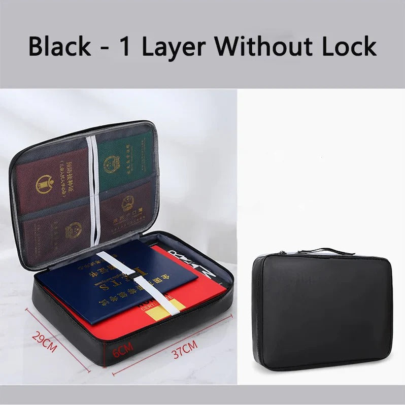 Document Organizer - Multi-Layer Safety Bag with Zipper...