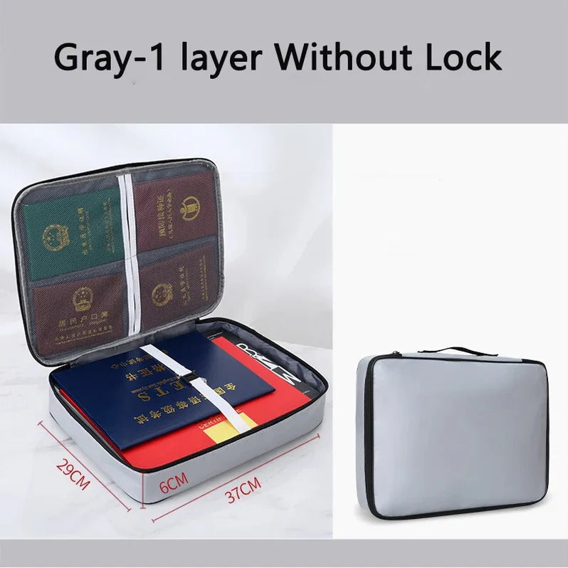 Document Organizer - Multi-Layer Safety Bag with Zipper...