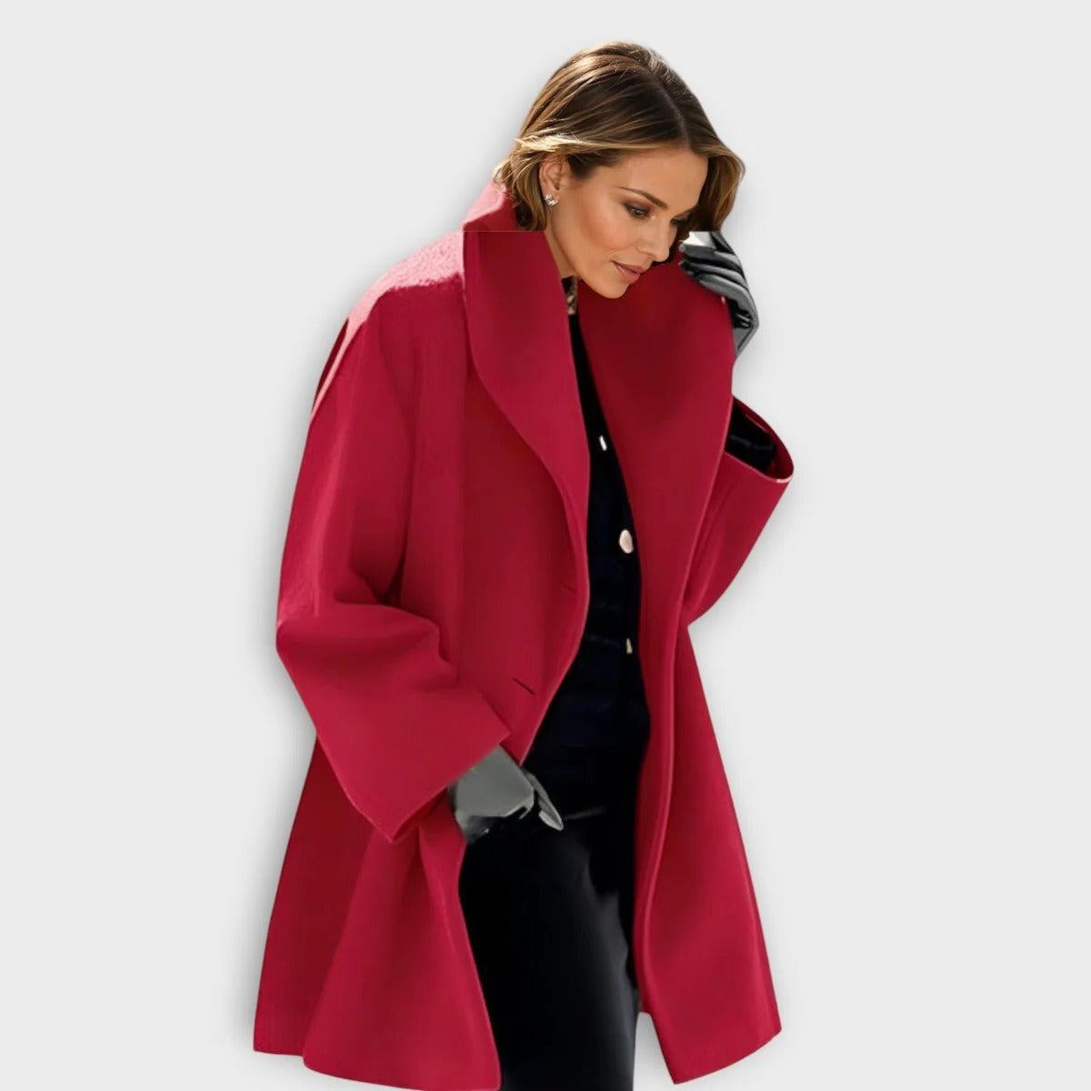 Luxurious Windproof Wool Coat for Women