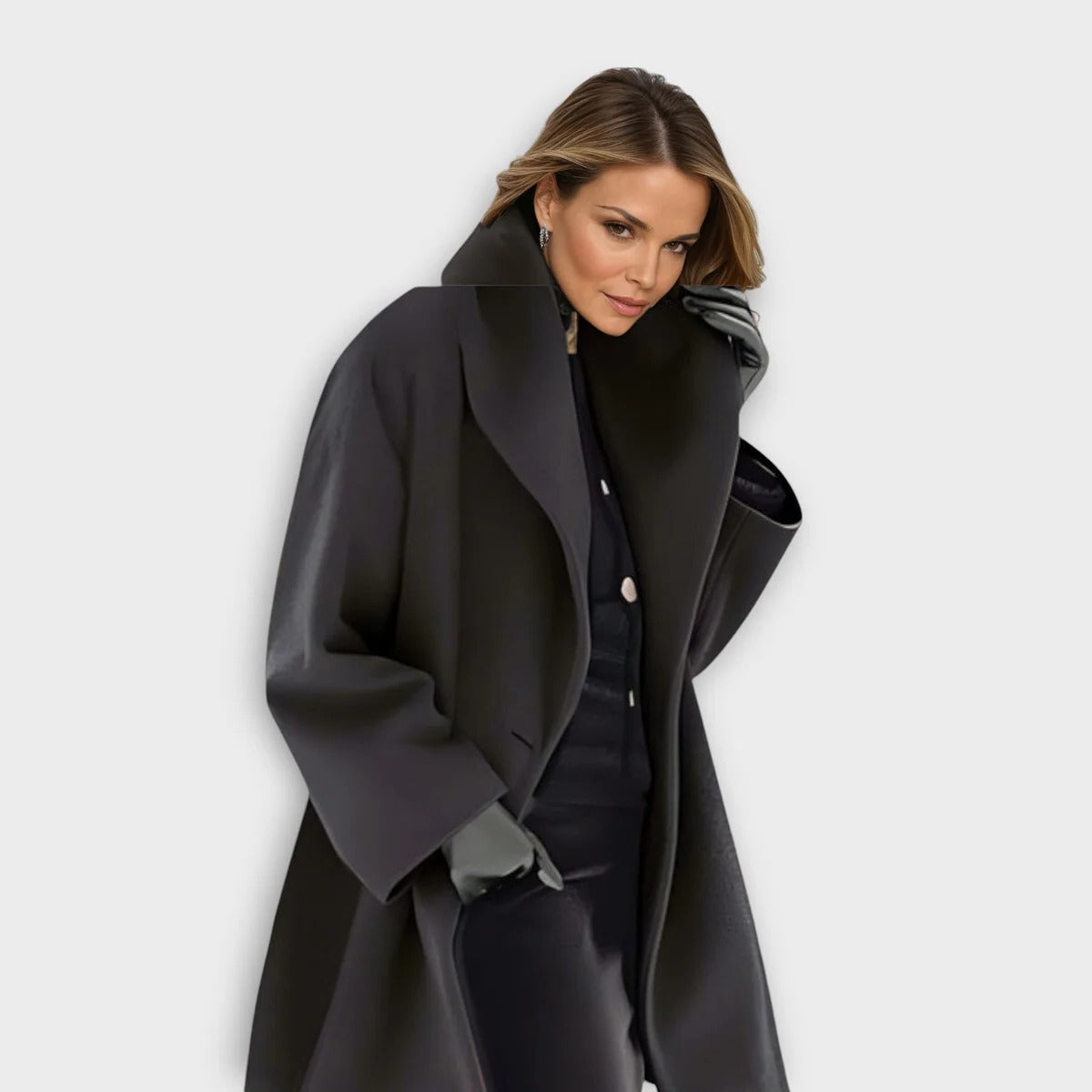 Luxurious Windproof Wool Coat for Women