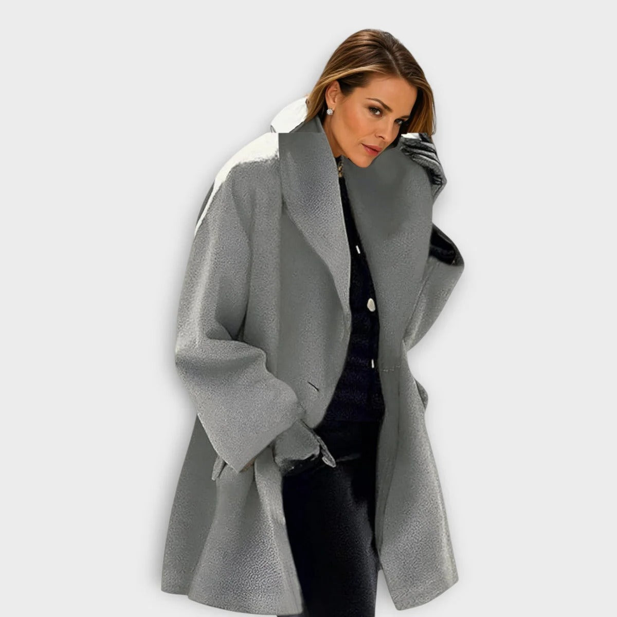 Luxurious Windproof Wool Coat for Women