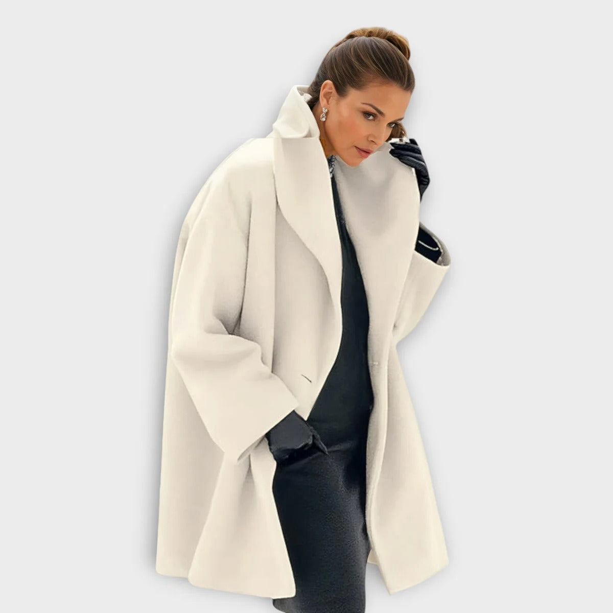 Luxurious Windproof Wool Coat for Women