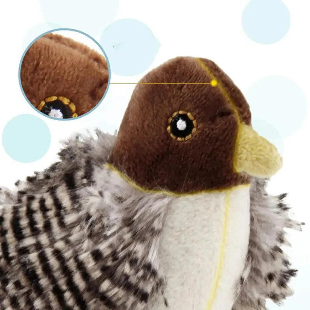 Interactive Sound Bird Cat Toy - Flapping Feather Fun...