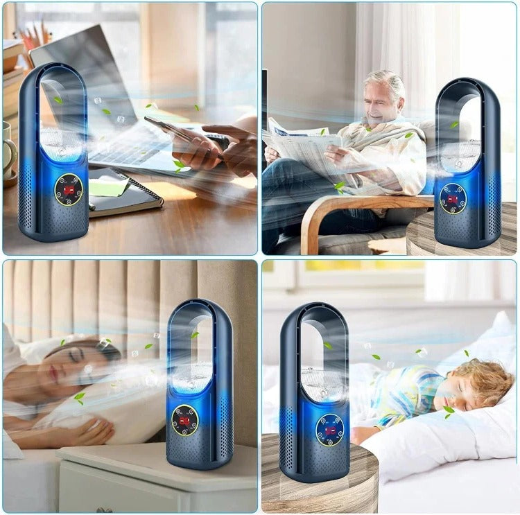 Blade-Free Silent Portable Air Conditioner for Home and...