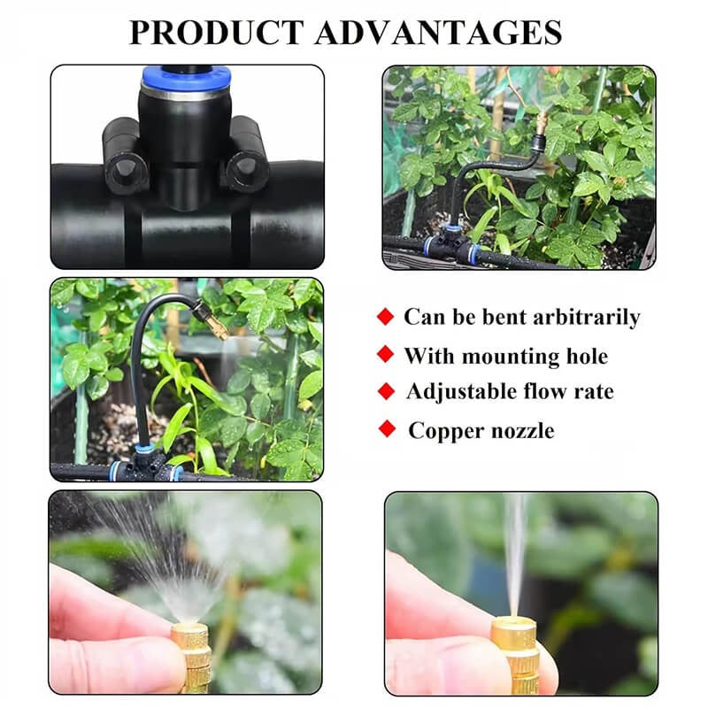 Drip Irrigation Kit with 360 Degree Flexible Hose