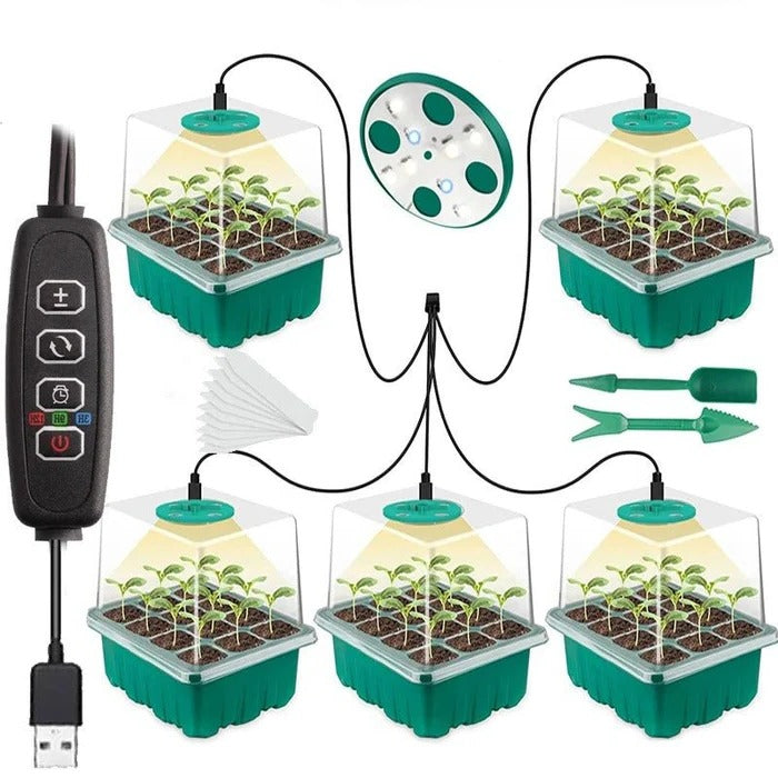 Household Nursery Pot with Lamp - Plant Seed Starter...