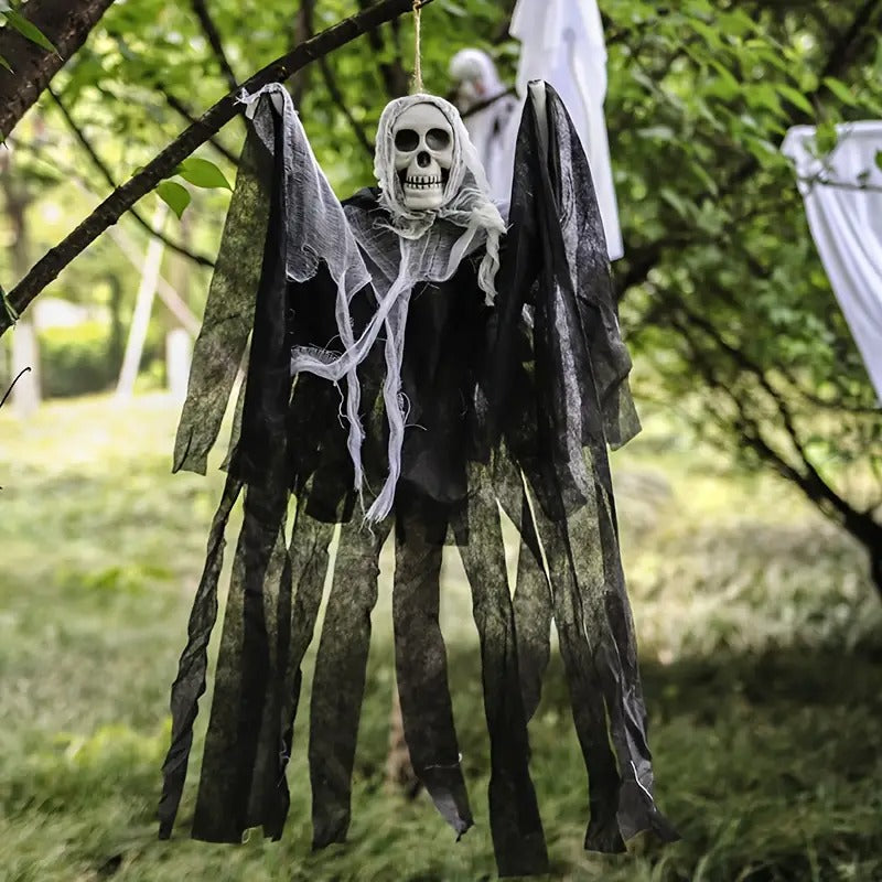 Glowing Skull Scary Outdoor Halloween Decorations- Set...