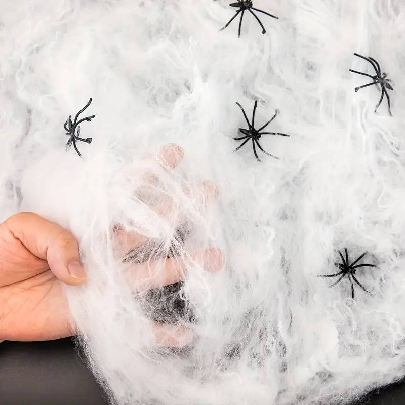 200 Sqft Spider Webs Halloween Door Decorations with...