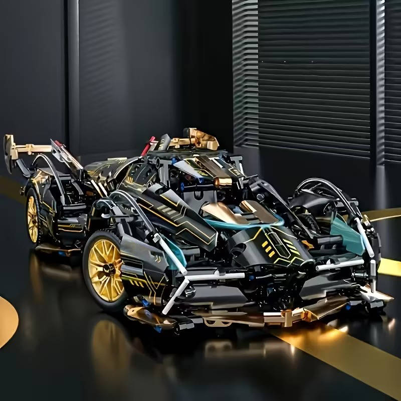 V12 Model Car Building Block Set