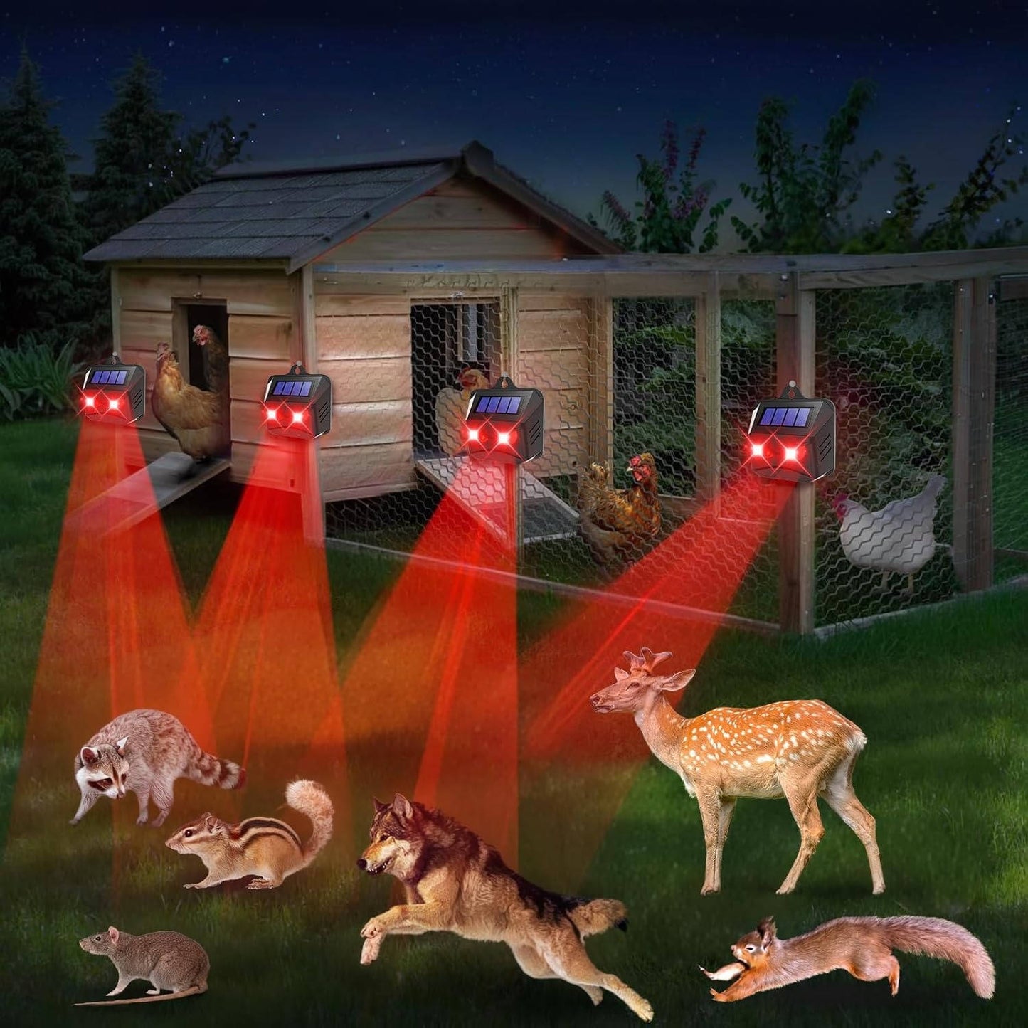 Solar Powered Ultrasonic Animal Repellent