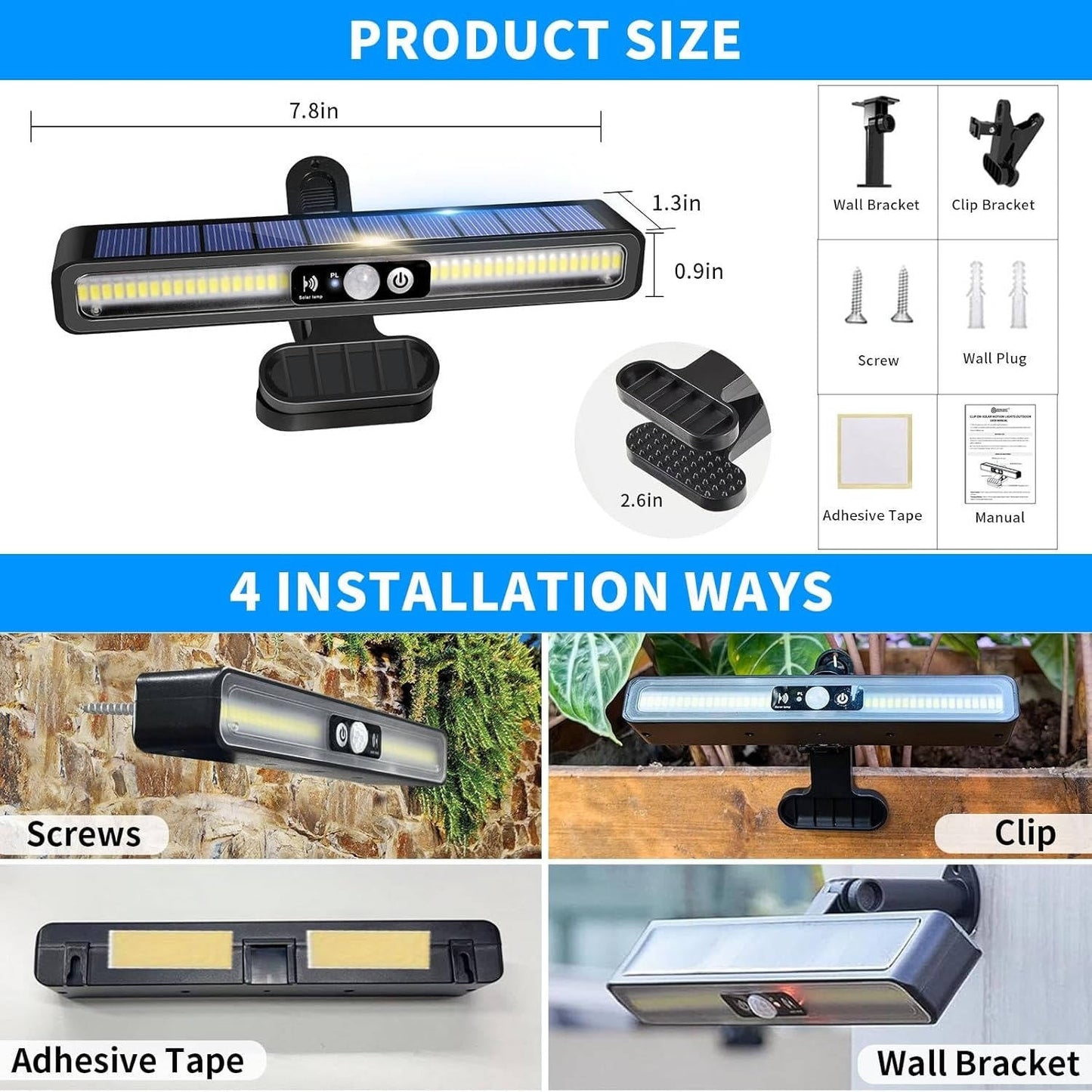 Portable Solar Fence Lights
