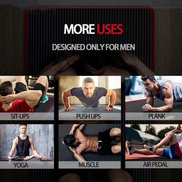 Fitness Mat Men’s High Density Exercise Yoga Non-Slip...