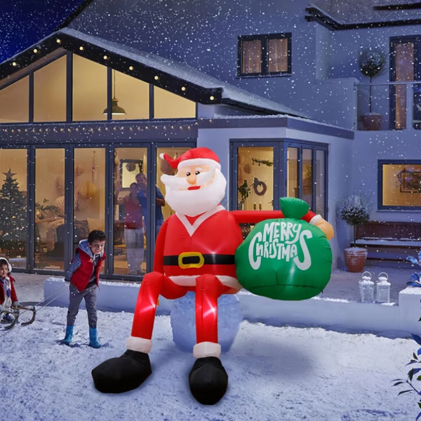 Giant 8FT LED Climbing Santa Inflatable – Premium...