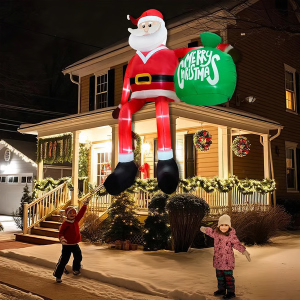 Giant 8FT LED Climbing Santa Inflatable – Premium...