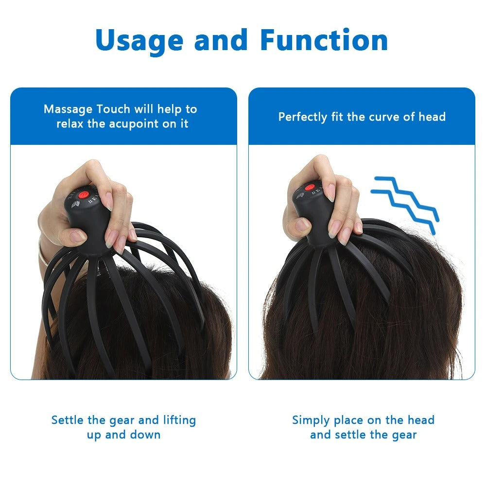 Electric Octopus Head Massager - Relaxing Scalp &...