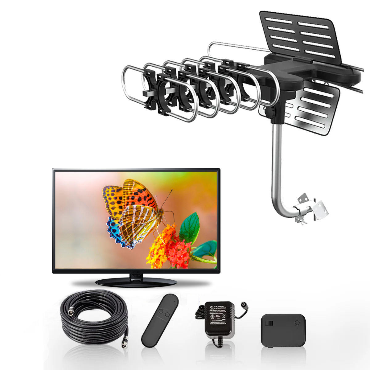 2025 Long Distance Digital Outdoor HD TV Antenna with...
