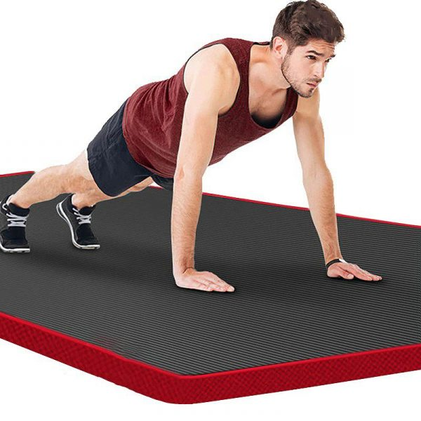 Fitness Mat Men’s High Density Exercise Yoga Non-Slip...