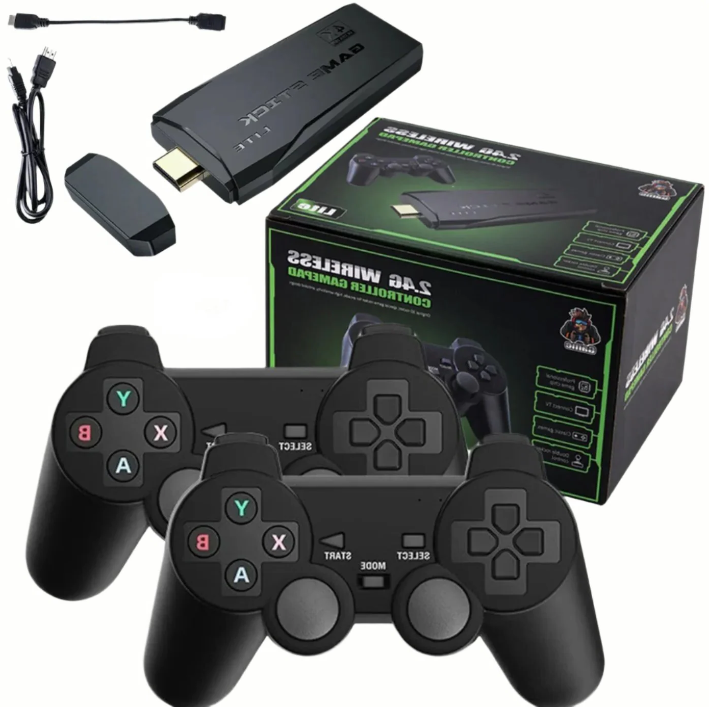 HDMI 4K TV Game Stick Console | 64GB with 20,000+ Retro...