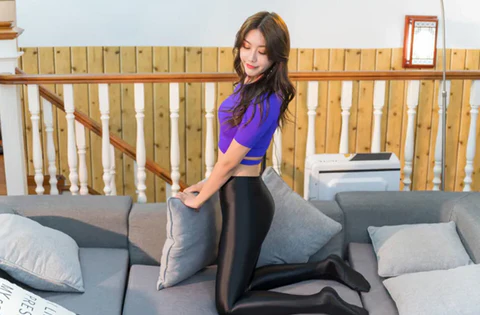 Glossy Opaque Shiny High Waist Sexy Stockings - High...