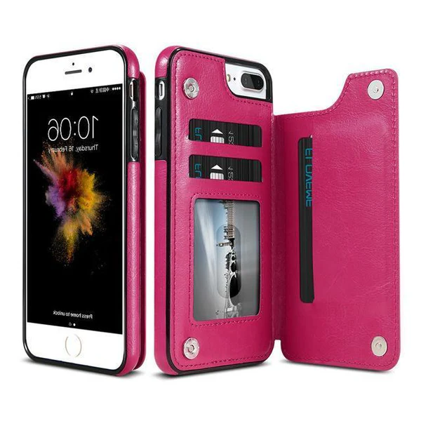Luxury Leather Wallet Case for IPhone
