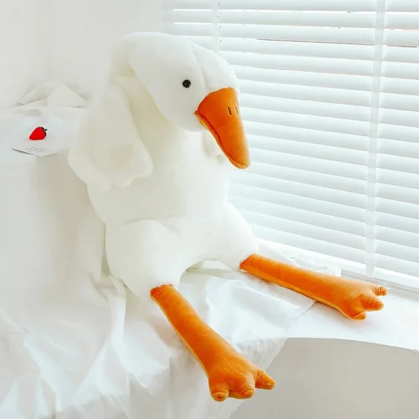 Big White Goose Throw Pillow Duck Sleeping Plush Toy...