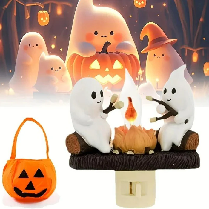 Halloween Ghost Bonfire Night Light - Campfire Flicker...