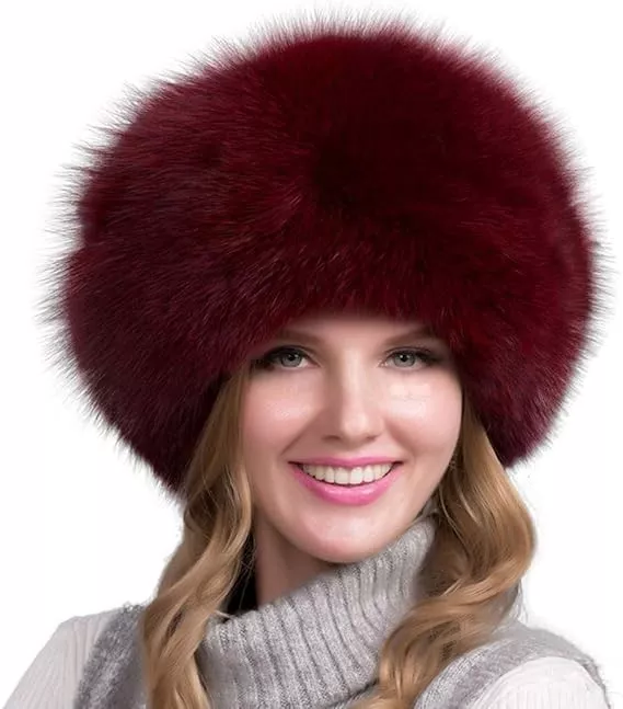 100% Natural Fox Fur Hat Women Cap Thick Fur Cap Winter...