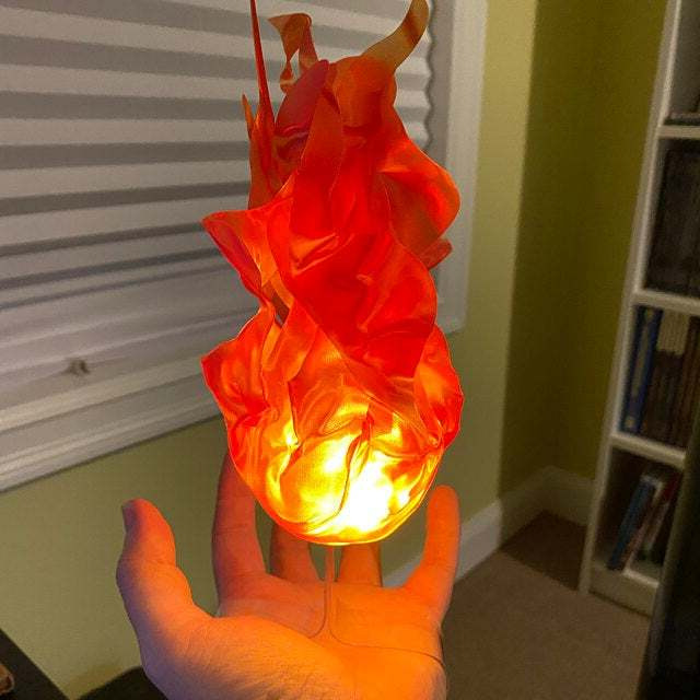 Halloween Floating Fireball Prop - LED Glowing Fireball...