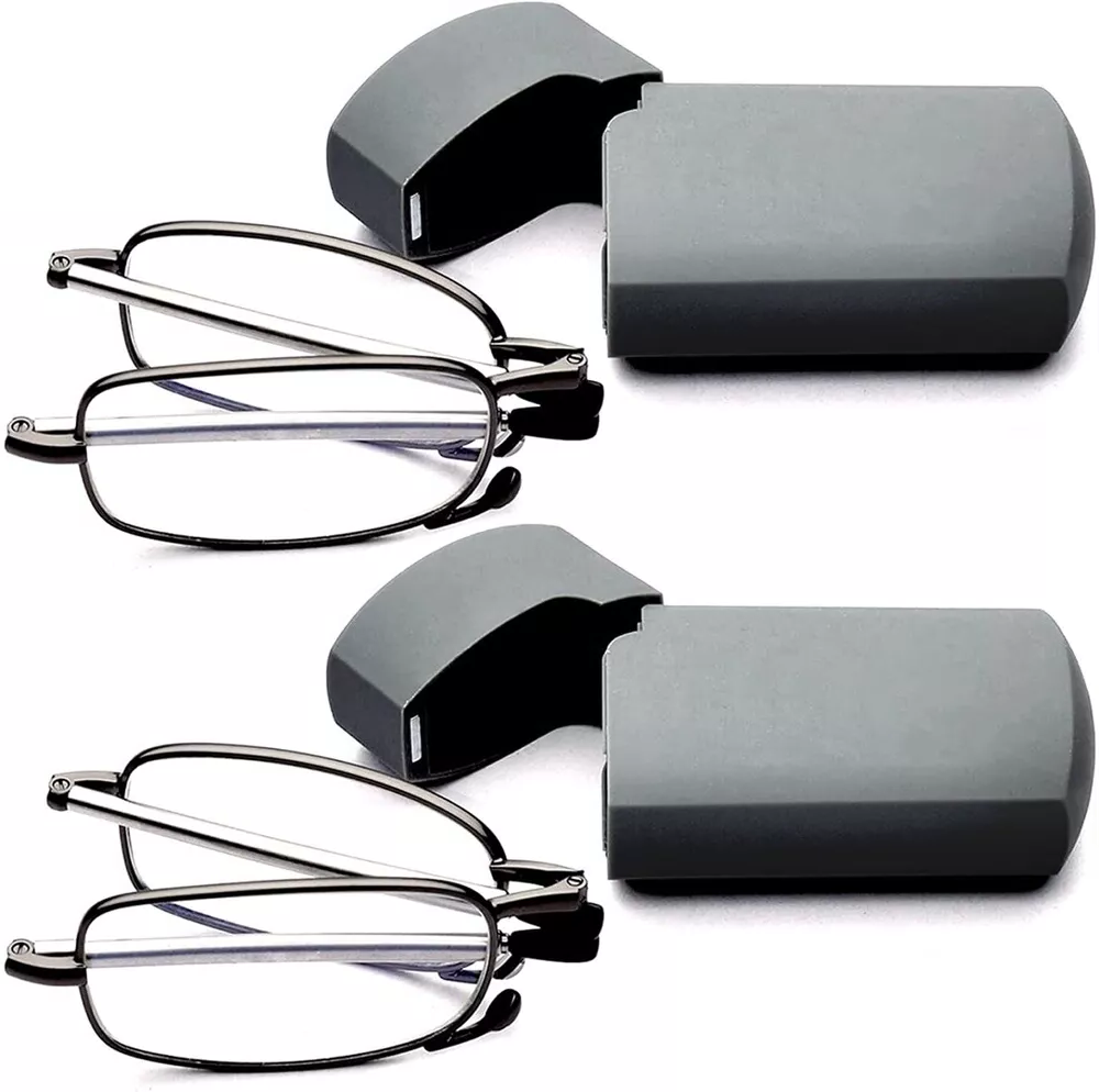 Folding Reading Glasses - Portable with Case