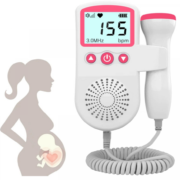 Fetal Doppler Heart Rate Monitor Home Pregnancy Baby...