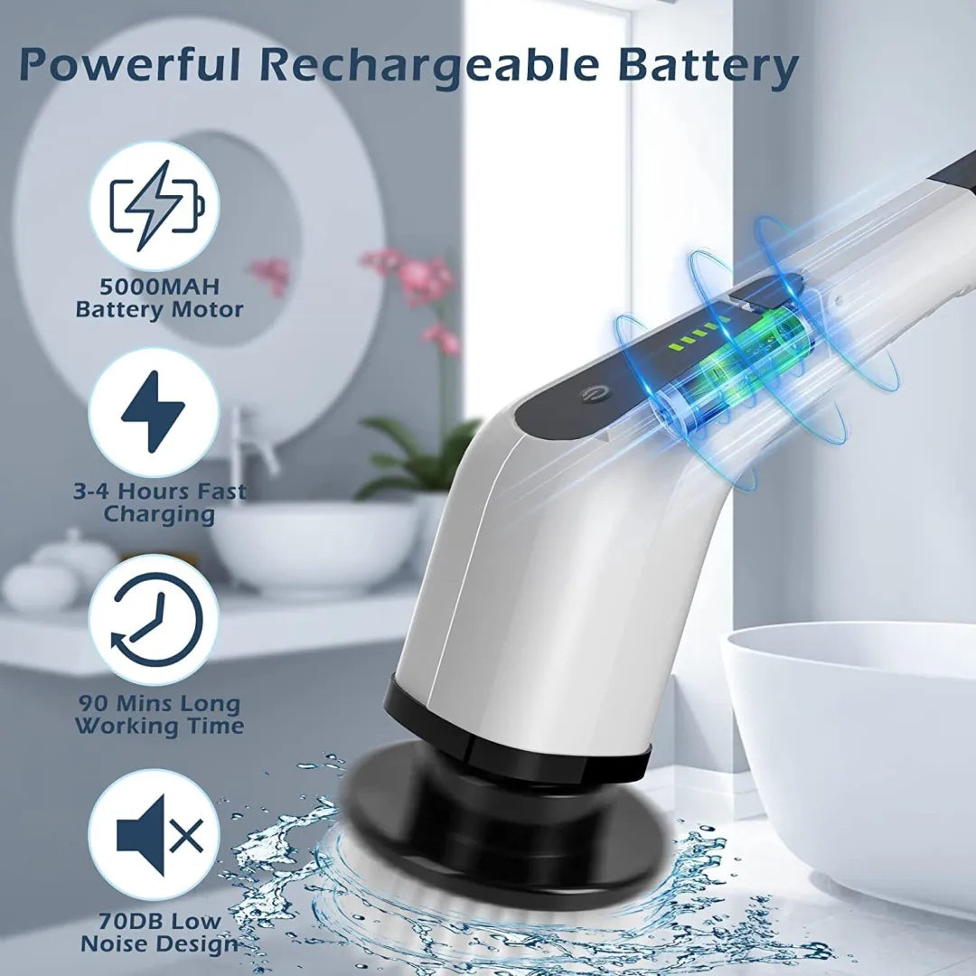 Electric Spin Power Scrubber Cordless Cleaning Brush...