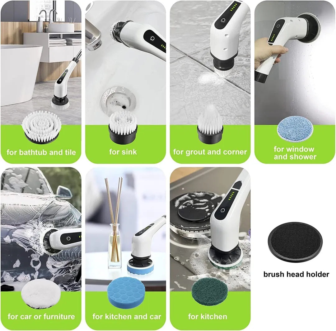 Electric Spin Power Scrubber Cordless Cleaning Brush...
